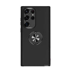 Magnetic Ring Stand Hybrid Case Cover For Galaxy A17 5G - Black - GR Phones