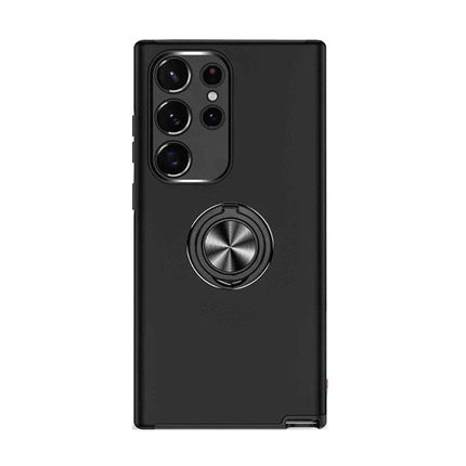 Magnetic Ring Stand Hybrid Case Cover For Galaxy A17 5G - Black - GR Phones