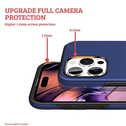 Magnetic Ring Stand Hybrid Case Cover For iPhone 16 - Black - GR Phones