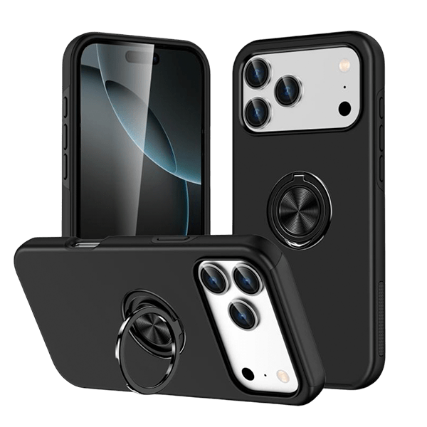 Magnetic Ring Stand Hybrid Case Cover For iPhone 17 Pro - GR Phones