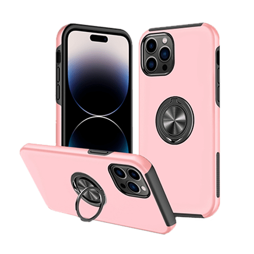 Magnetic Ring Stand Hybrid Case Cover For iPhone 7/ 8/ SE 2020 - 2022 - Pink - GR Phones