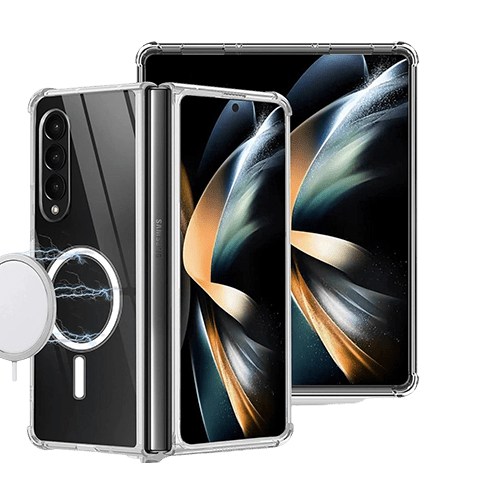 Magsafe Slim Shockproof Ultra Thin Clear Case For Galaxy Z Fold 4 - Transparent - GR Phones