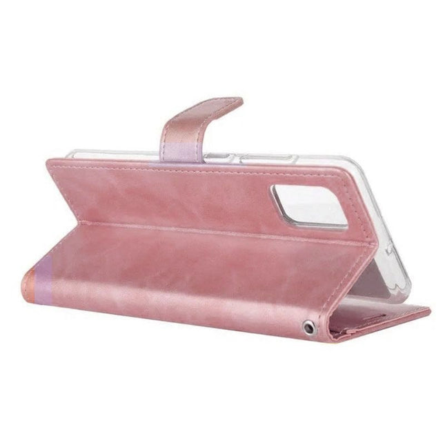 Mercury Blue Moon Diary Leather Case Cover For Galaxy A73 5G - Rose Gold - GR Phones