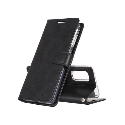 Mercury Blue Moon Diary Leather Case Cover For Galaxy S20 Plus - Black - GR Phones