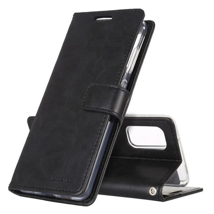 Mercury Blue Moon Diary Leather Case Cover For Galaxy S20 Plus - Black - GR Phones