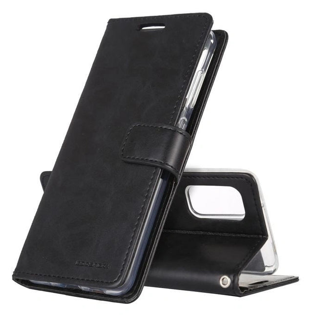 Mercury Blue Moon Diary Leather Case Cover For Galaxy S20 Plus - Black - GR Phones