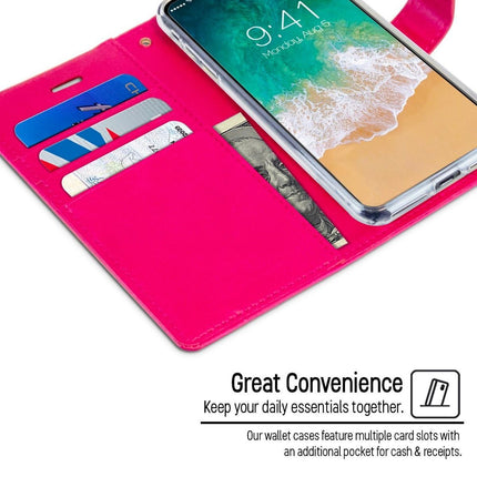 Mercury Blue Moon Diary Leather Case Cover For iPhone 16 Pro Max - Hot Pink - GR Phones