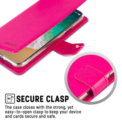 Mercury Blue Moon Diary Leather Case Cover For iPhone 16 Pro Max - Hot Pink - GR Phones