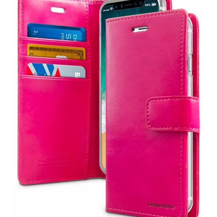 Mercury Blue Moon Diary Leather Case Cover For iPhone 16 Pro Max - Hot Pink - GR Phones