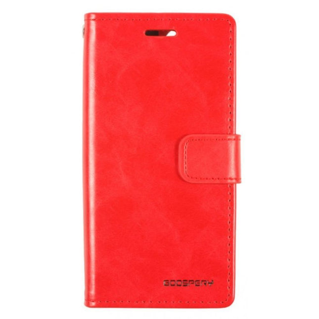 Mercury Blue Moon Diary Leather Case Cover For iPhone 16E - Red - GR Phones