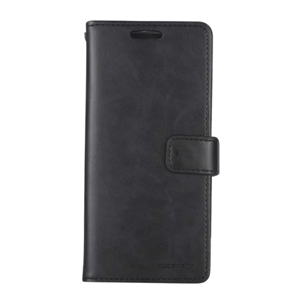 Mercury Blue Moon Diary Leather Case Cover For iPhone 17 - Black - GR Phones
