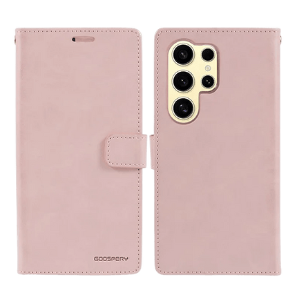 Mercury Blue Moon Diary Wallet Leather Case Cover For Galaxy S21 Ultra - Rose Gold - GR Phones