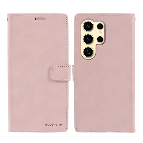 Mercury Blue Moon Diary Wallet Leather Case Cover For Galaxy S21 Ultra - Rose Gold - GR Phones