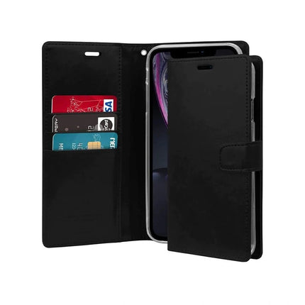 Mercury Blue Moon Diary Wallet Leather Flip Case Cover For iPhone X/ XS - GR Phones