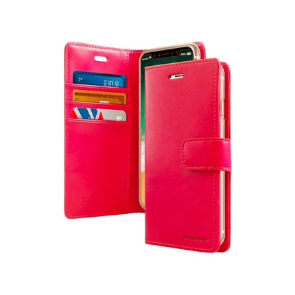 Mercury Blue Moon Diary Wallet Leather Flip Case Cover For iPhone X/ XS - GR Phones
