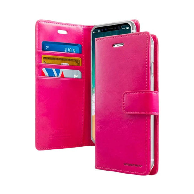 Mercury BlueMoon Diary Wallet Leather Case Cover For Galaxy S25 Ultra - Hot Pink - GR Phones