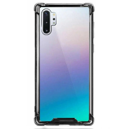 Mercury Transparent Wonder Protective Case Cover With Metal Plating For Galaxy Note 10 - Black - GR Phones