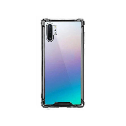 Mercury Transparent Wonder Protective Case Cover With Metal Plating For Galaxy Note 10 - Black - GR Phones