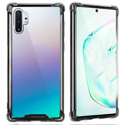 Mercury Transparent Wonder Protective Case Cover With Metal Plating For Galaxy Note 10 - Black - GR Phones