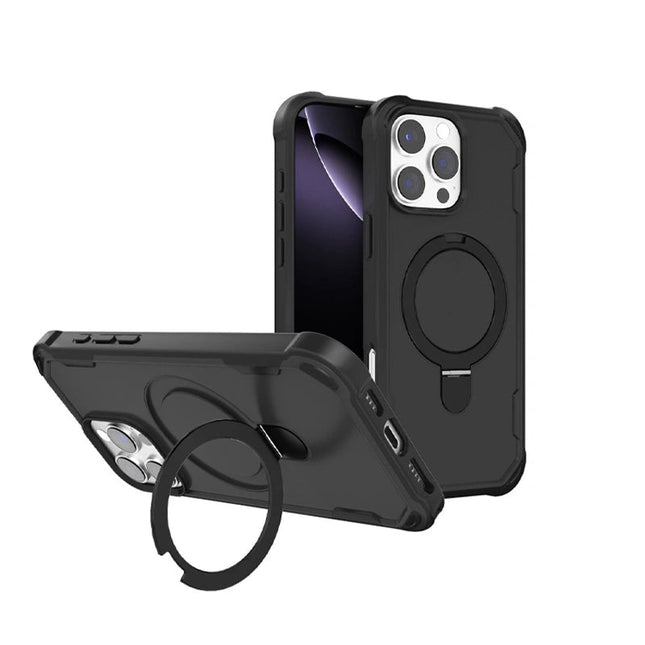 Military Rotative Ring Stand Armour Case for iPhone 17 pro Max - (Magsafe Compatible) - GR Phones