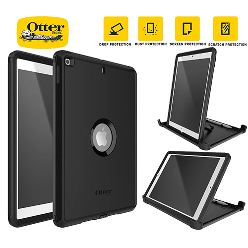 OtterBox Defender Apple iPad (10.2") (9th/8th/7th Gen) Case Black - (77 - 62032), DROP+ 2X Military Standard,Built - in Screen Protection - GR Phones