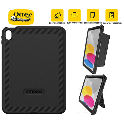 OtterBox Defender Apple iPad (A16)/ iPad (10.9") (10th Gen) Case Black - ProPack - (77 - 89955), DROP+ 2X Military Standard - GR Phones
