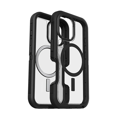 OtterBox: Defender Series XT for MagSafe Case for iPhone 16 - Dark Side (Clear/Black) - GR Phones