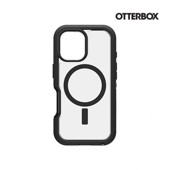 OtterBox: Defender Series XT for MagSafe Case for iPhone 16 - Dark Side (Clear/Black) - GR Phones