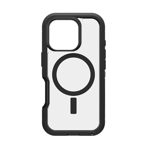 OtterBox: Defender Series XT for MagSafe Case for iPhone 16 Pro – Dark Side (Clear/Black) - GR Phones