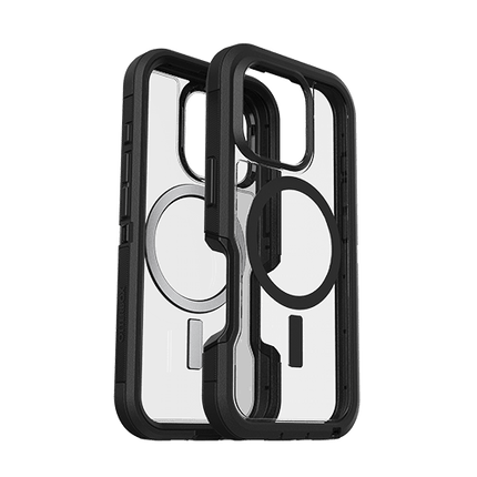 OtterBox: Defender Series XT for MagSafe Case for iPhone 16 Pro – Dark Side (Clear/Black) - GR Phones