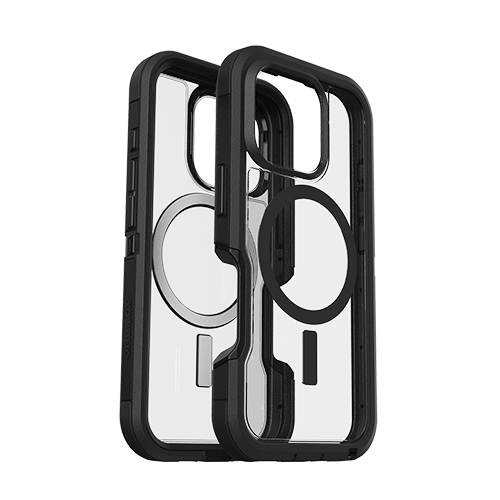 OtterBox: Defender Series XT for MagSafe Case for iPhone 16 Pro – Dark Side (Clear/Black) - GR Phones