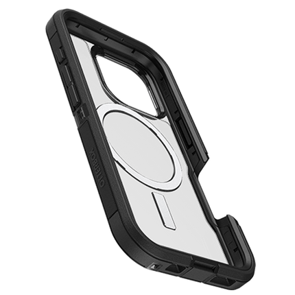 OtterBox: Defender Series XT for MagSafe Case for iPhone 16 Pro Max – Dark Side (Clear/Black) - GR Phones