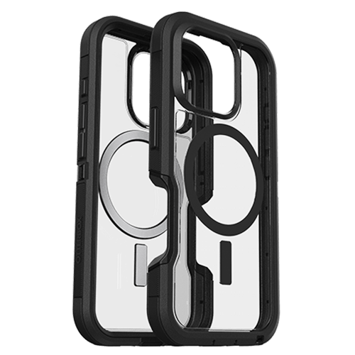 OtterBox: Defender Series XT for MagSafe Case for iPhone 16 Pro Max – Dark Side (Clear/Black) - GR Phones