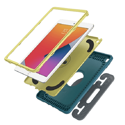 OtterBox EasyGrab Apple iPad (10.2") (9th/8th/7th Gen) Case Galaxy Runner Blue (Blue/Green) - (77 - 81187), Rugged Protection - GR Phones