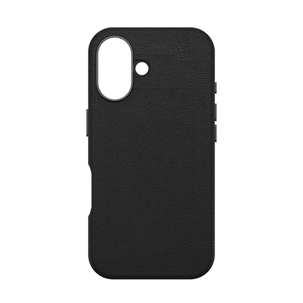 OtterBox: Symmetry Series Cactus Leather for MagSafe Case for iPhone 16 - Noir Ash (Black) - GR Phones