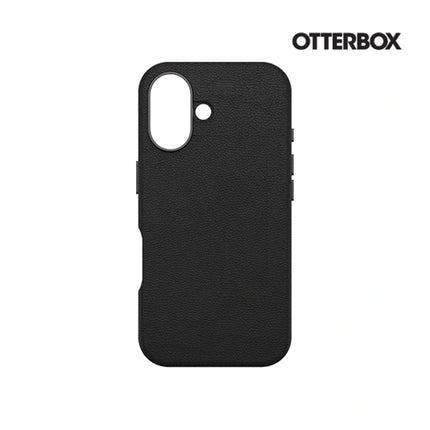 OtterBox: Symmetry Series Cactus Leather for MagSafe Case for iPhone 16 - Noir Ash (Black) - GR Phones