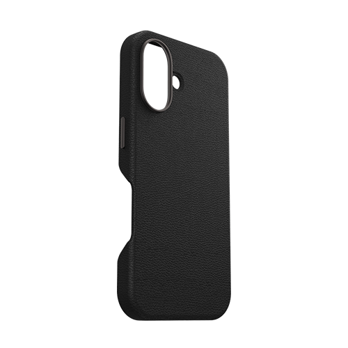 OtterBox: Symmetry Series Cactus Leather for MagSafe Case for iPhone 16 - Noir Ash (Black) - GR Phones