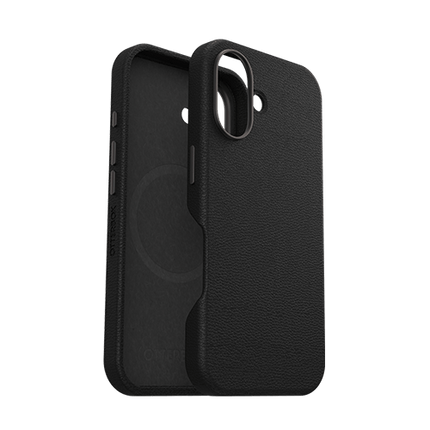 OtterBox: Symmetry Series Cactus Leather for MagSafe Case for iPhone 16 - Noir Ash (Black) - GR Phones
