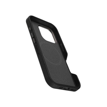 OtterBox: Symmetry Series Cactus Leather for MagSafe Case for iPhone 16 Pro Max – Noir Ash (Black) - GR Phones