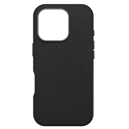 OtterBox: Symmetry Series Cactus Leather for MagSafe Case for iPhone 16 Pro Max – Noir Ash (Black) - GR Phones