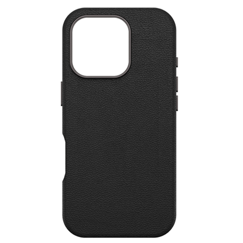 OtterBox: Symmetry Series Cactus Leather for MagSafe Case for iPhone 16 Pro Max – Noir Ash (Black) - GR Phones