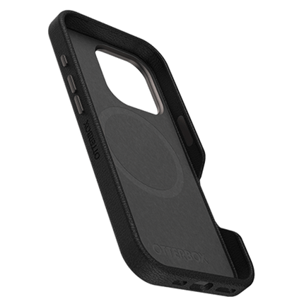 OtterBox: Symmetry Series Cactus Leather for MagSafe Case for iPhone 16 Pro - Noir Ash (Black) - GR Phones