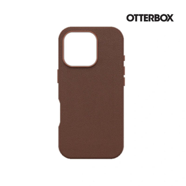 OtterBox: Symmetry Series Cactus Leather for MagSafe Case for iPhone 16 Pro - Rich Adobe (Brown) - GR Phones