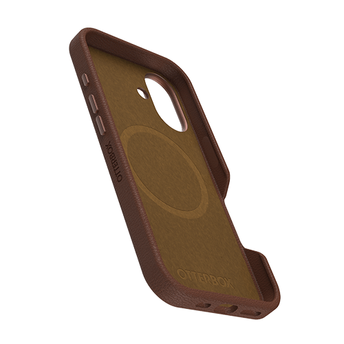 OtterBox: Symmetry Series Cactus Leather for MagSafe Case for iPhone 16 - Rich Adobe (Brown) - GR Phones