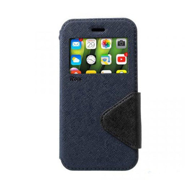 Roar Korea Diary View Flip Cove with display for iPhone 7/ 8/ SE 2020/ SE 2022 - Blue - GR Phones