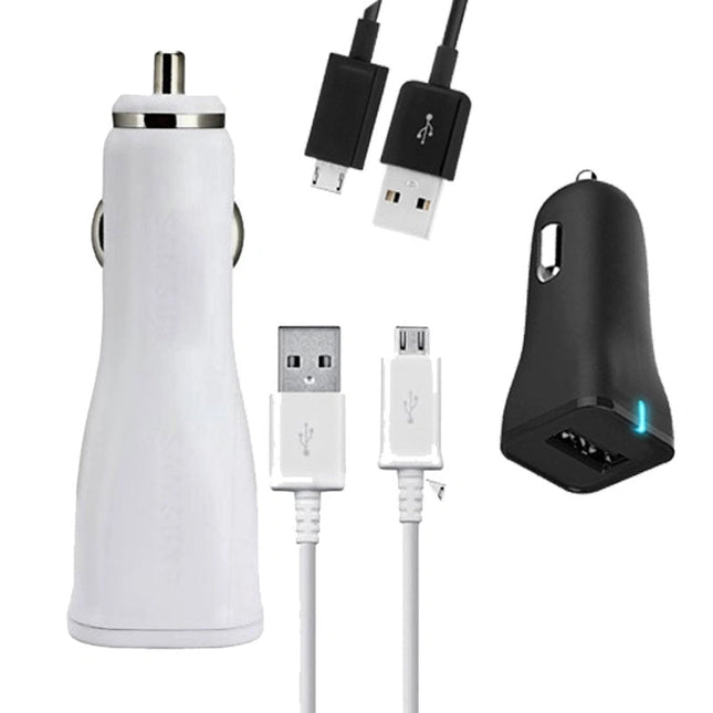 Samsung Dual USB - A 15W Fast Charging Car Charger with Micro USB Cable - GR Phones