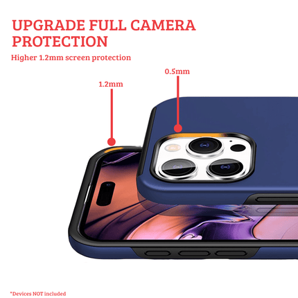 Magnetic Ring Stand Hybrid Case Cover For iPhone 16E / 17E - Black