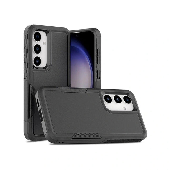 Shockproof Commuter Case Cover for Galaxy S25 FE - Black - GR Phones