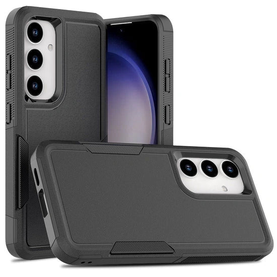 Shockproof Commuter Case Cover for Galaxy S25 FE - Black - GR Phones