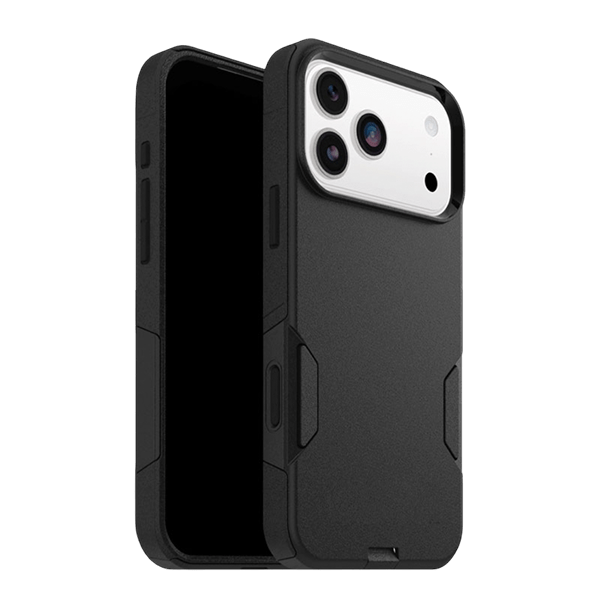 Shockproof Commuter Case Cover for iPhone 17 Pro - Black - GR Phones